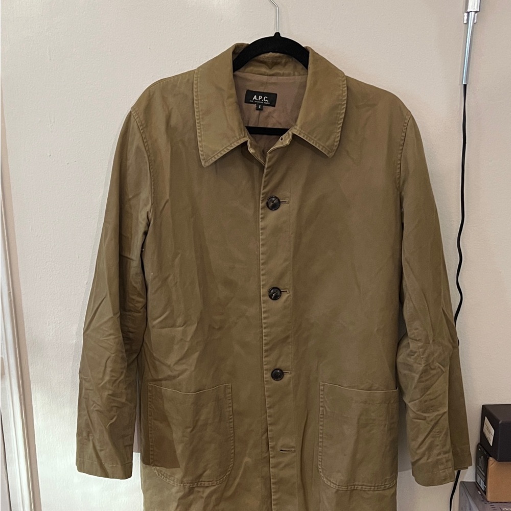 A.P.C. Men's Khaki Trench Coat